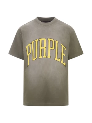 Zielony T-shirt z nadrukiem logo Purple Brand