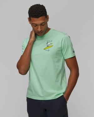 Zielony T-shirt Z Nadrukiem Męski Mc2 Saint Barth