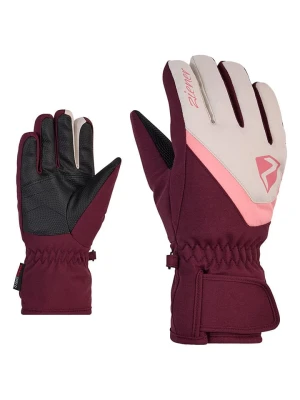 Ziener Rękawice narciarskie "Loriko" w kolorze czerwonym rozmiar: 7
