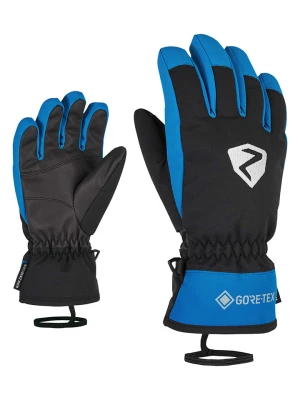 Ziener Rękawiczki narciarskie "Larino" w kolorze czarno-niebieskim rozmiar: 4