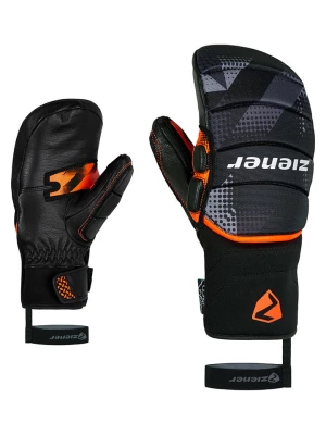 Ziener Rękawiczki narciarskie "Lator" w kolorze pomarańczowo-czarnym rozmiar: 3,5