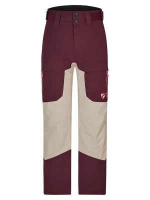 Ziener Spodnie narciarskie "Aysal" w kolorze beżowo-czerwonym rozmiar: 104