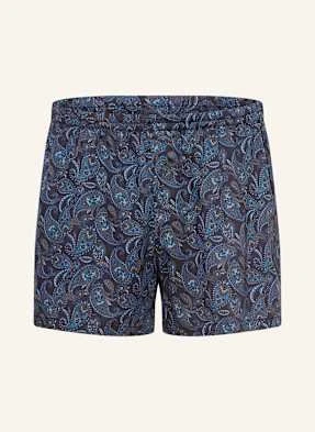Zimmerli Bokserki Tkane Cotton Sateen Print blau