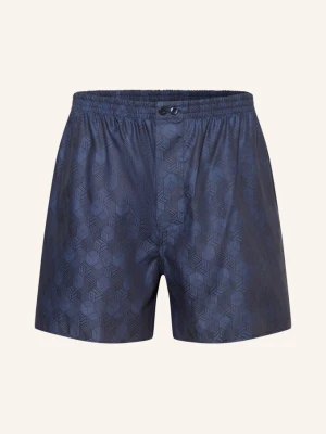 Zimmerli Bokserki Tkane Luxury Jaquards blau GRANATOWY