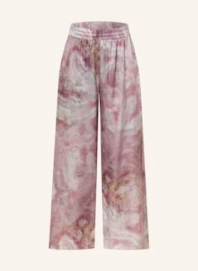 Zimmerli Spodnie Od Piżamy Cotton Silk Print Z Jedwabiem rosa