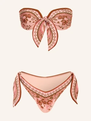 Zimmermann Bikini Bandeau Aster pink