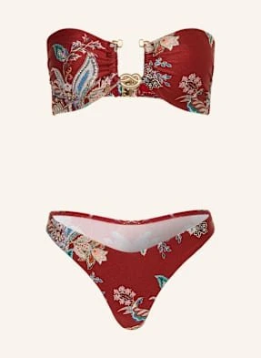 Zimmermann Bikini Bandeau Rhiannon rot
