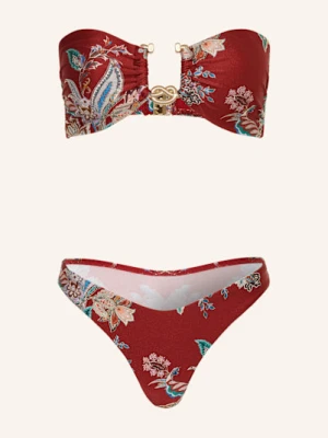 Zimmermann Bikini Bandeau Rhiannon rot