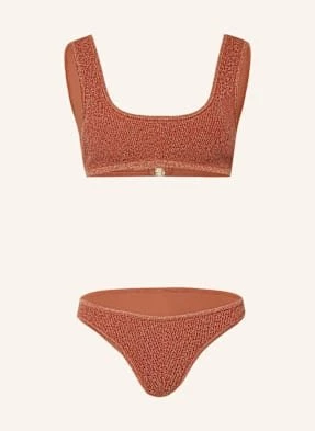 Zimmermann Bikini Bustier Wylie Z Błyszczącą Przędzą braun