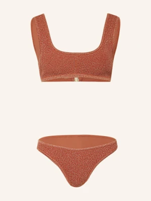 Zimmermann Bikini Bustier Wylie Z Błyszczącą Przędzą braun