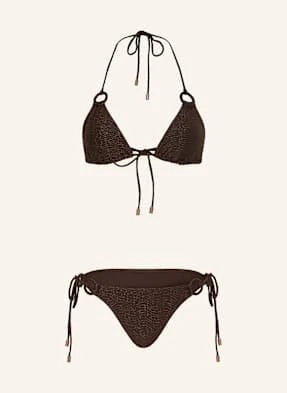 Zimmermann Bikini Trójkątne Coco Z Błyszczącą Przędzą braun
