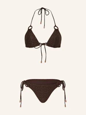 Zimmermann Bikini Trójkątne Coco Z Błyszczącą Przędzą braun