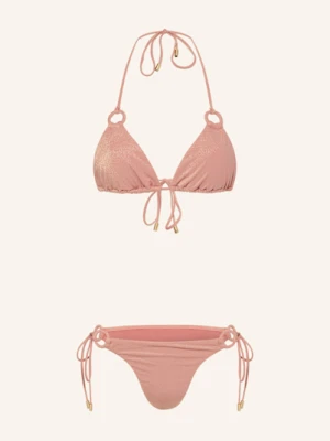 Zimmermann Bikini Trójkątne Rhiannon Z Błyszczącą Przędzą rosa