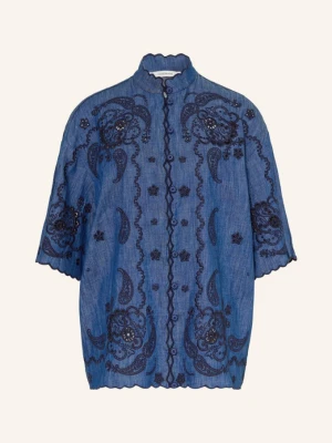 Zimmermann Bluzka Jeansowa Aster blau granatowy