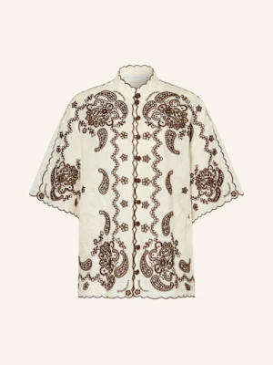 Zimmermann Bluzka Z Lnu Ascension Z Dziurkowaną Koronką weiss