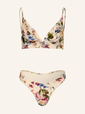 Zimmermann Bralette Bikini Patience Tuck Plunge beige
