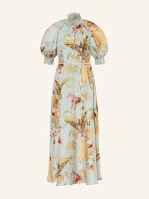 Zimmermann Jedwabna Sukienka Ascension Billow blau
