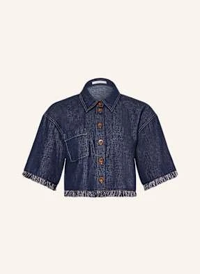 Zimmermann Krótka Bluzka Jeansowa Rhiannon blau