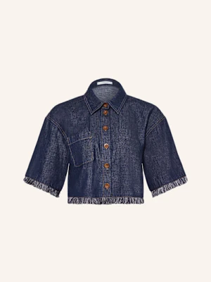 Zimmermann Krótka Bluzka Jeansowa Rhiannon blau