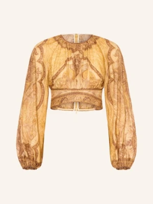 Zimmermann Krótka Bluzka Wanderlust Z Brokatową Przędzą gelb