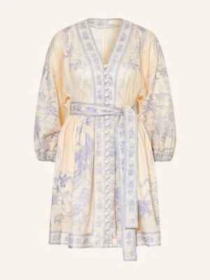 Zimmermann Lniana Sukienka Indra Plunge lila