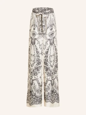 Zimmermann Spodnie Marlena Crush Z Jedwabiu schwarz