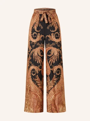 Zimmermann Spodnie Marlena Hypnotic Z Jedwabiu schwarz