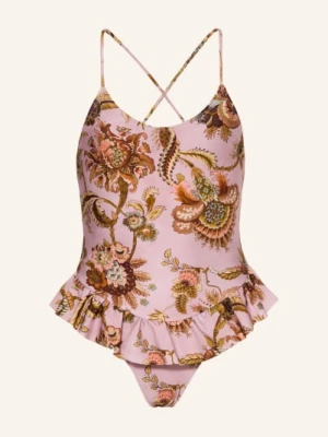 Zimmermann Strój Kąpielowy Z Falbankami rosa