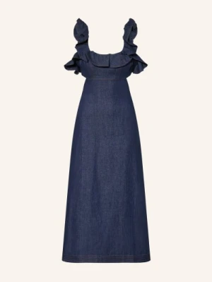 Zimmermann Sukienka Koktajlowa Aster Z Falbanami blau