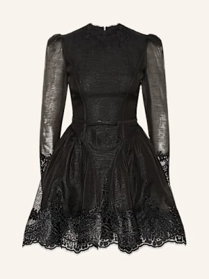 Zimmermann Sukienka Koktajlowa Hypnotic Z Lnem I Jedwabiem schwarz