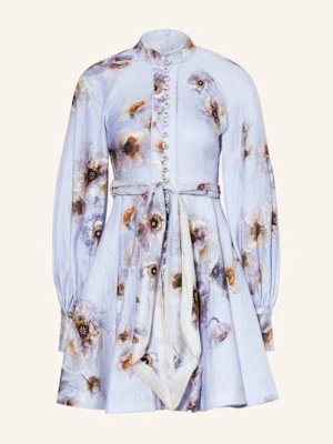 Zimmermann Sukienka Koktajlowa Hypnotic Z Lnu lila