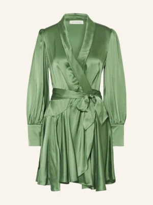 Zimmermann Sukienka Kopertowa Z Jedwabiu gruen