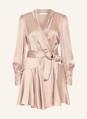Zimmermann Sukienka Kopertowa Z Jedwabiu rosa