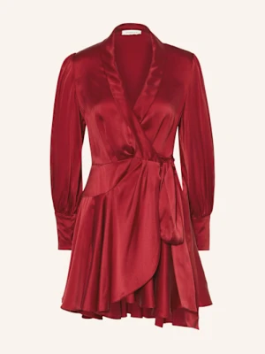 Zimmermann Sukienka Kopertowa Z Jedwabiu rot