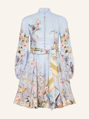 Zimmermann Sukienka Lniana Rebellion blau