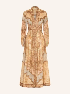 Zimmermann Sukienka Lniana Wanderlust beige