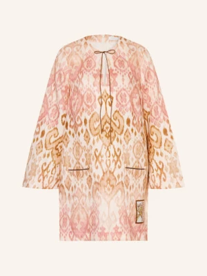 Zimmermann Sukienka Plażowa Aster Shift Z Lnu pink