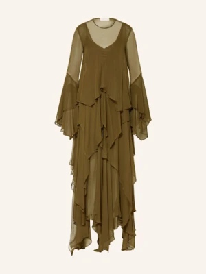 Zimmermann Sukienka Z Jedwabiu Z Falbankami gruen