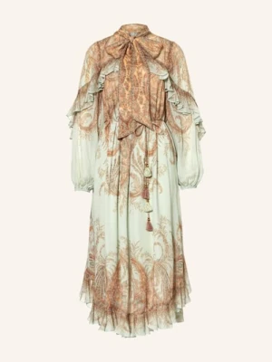 Zimmermann Sukienka Z Kokardą I Falbankami gruen