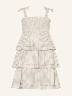 Zimmermann Sukienka Z Odkrytymi Ramionami Z Wolantami weiss