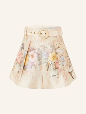 Zimmermann Szorty Illuminate Tuck Z Dodatkiem Jedwabiu beige