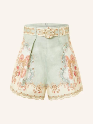 Zimmermann Szorty Lniane Daylight gruen