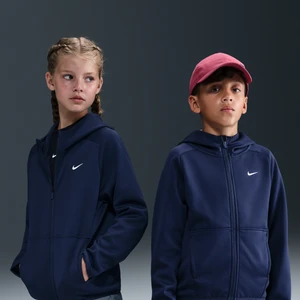 Zimowa bluza treningowa z kapturem dla dużych dzieci Therma-FIT Nike - Niebieski