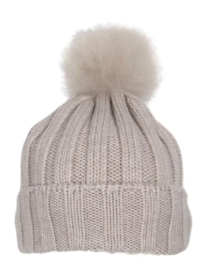 Zimowa wełniana czapka z pomponem z kaszmiru Woolrich