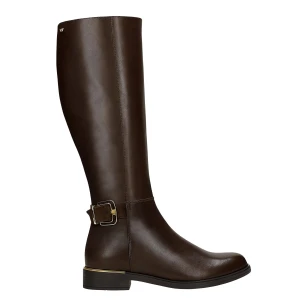 Brązowe kozaki oficerki ze skóry licowej 71011-52 Wojas