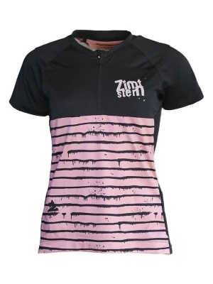Zimtstern Koszulka kolarska "TechZonez" w kolorze czarno-jasnoróżowym rozmiar: XS