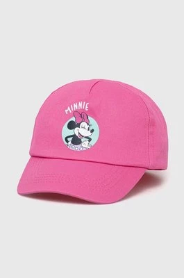 zippy czapka z daszkiem bawełniana x Disney kolor różowy z nadrukiem
