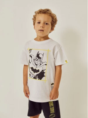 Zippy Komplet t-shirt i spodenki Batman ZKBAP0602 23001 Biały Regular Fit