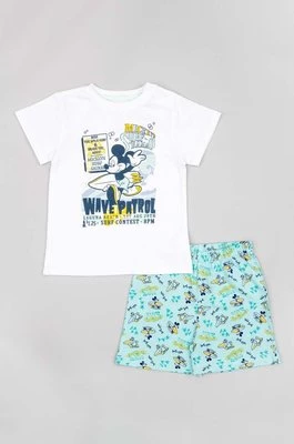 zippy piżama bawełniana dziecięca x Disney kolor turkusowy wzorzysta
