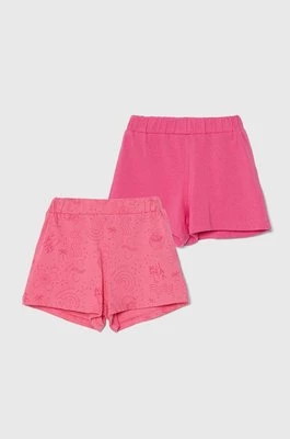 zippy szorty niemowlęce 2-pack kolor różowy wzorzyste